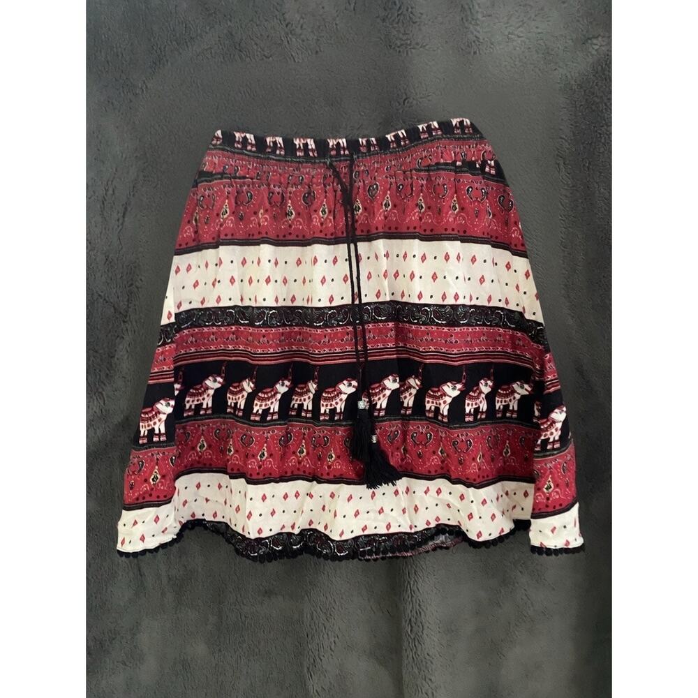 H&M Coachella Collection | Elephant and Paisley Print Mini Skirt | Size 12